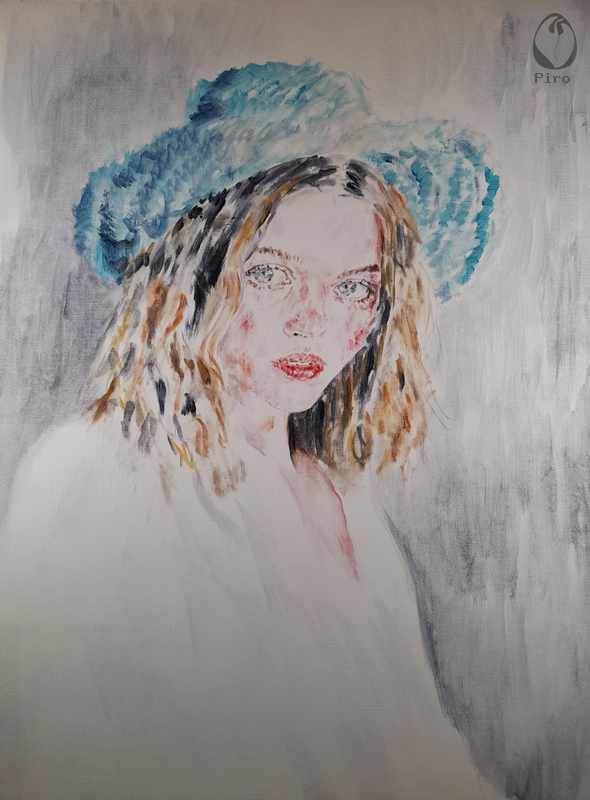 oil on paper - olio su carta di Piro